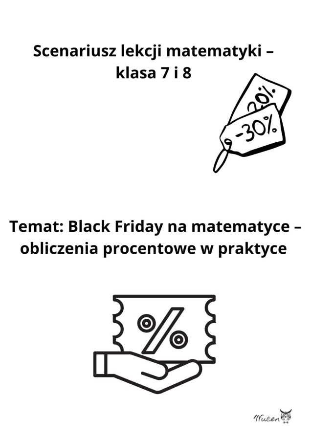 Black Friday na matematyce – obliczenia procentowe w praktyce. Scenariusz lekcji matematyki w SP