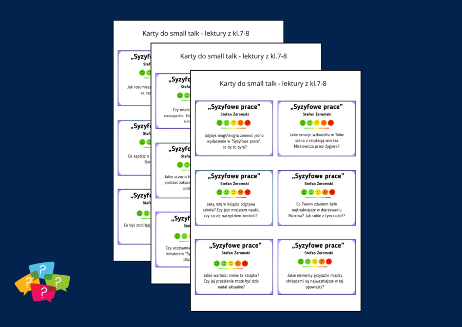 "SYZYFOWE PRACE" – Karty do SMALL TALK – lektury – gra