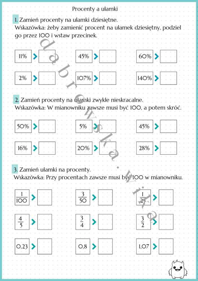 Procenty a ułamki