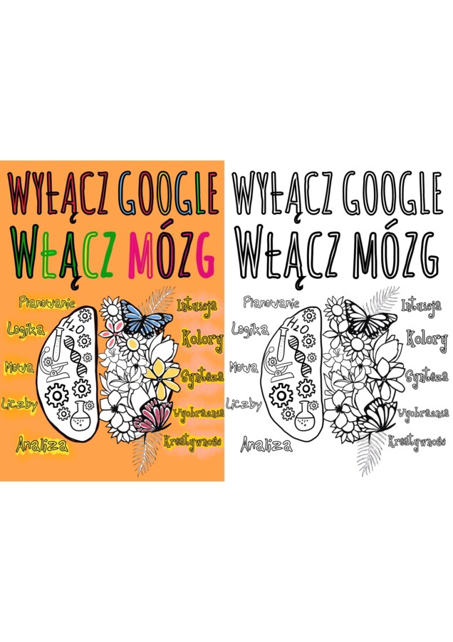 Plakat - Światowy Tydzień Mózgu - wyłącz google włącz mózg