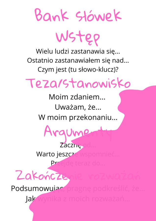 Rozprawka! Prezentacja PDF z pełnym kursem pisania i planem! Egzamin ósmoklasisty!