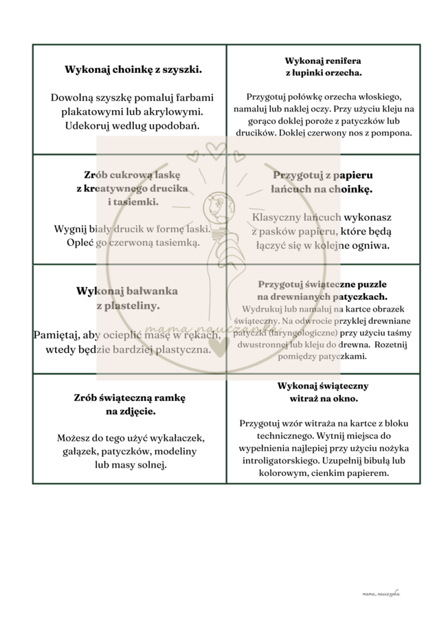 Kreatywny kalendarz adwentowy