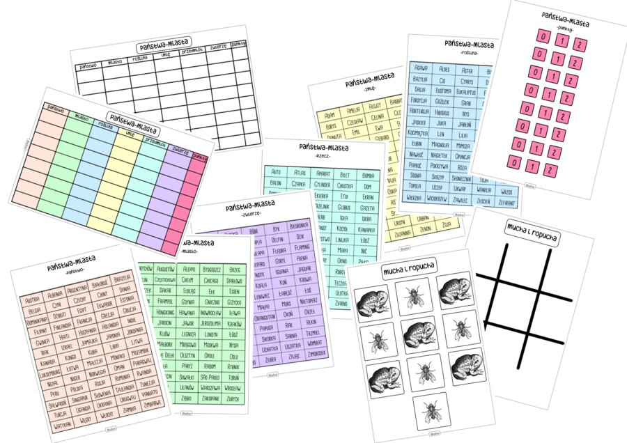 Państwa - Miasta -wersja light + mucha i ropucha
