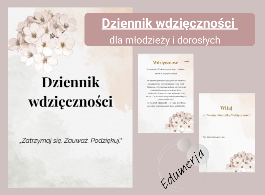 Dziennik wdzięczności – pastelowy (dla licealistów i dorosłych)