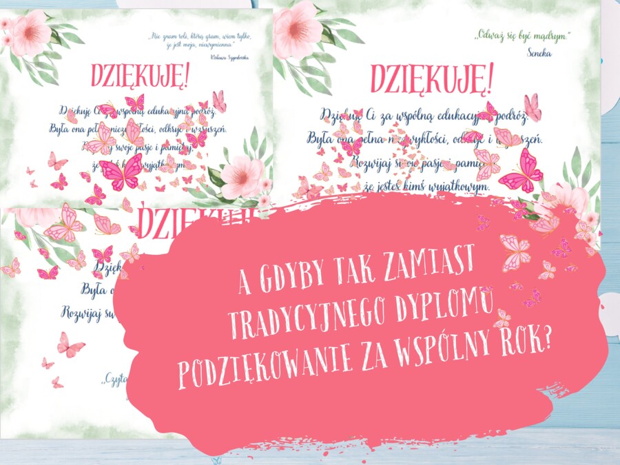 Podziękowania zamiast dyplomu