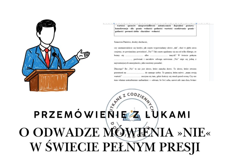 TEKST Z LUKAMI- O odwadze mówienia »Nie« w świecie pełnym presji