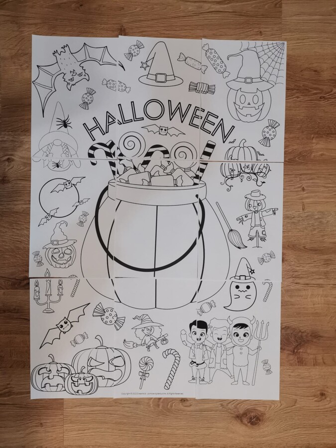 Kolorowanka - halloween XXL
