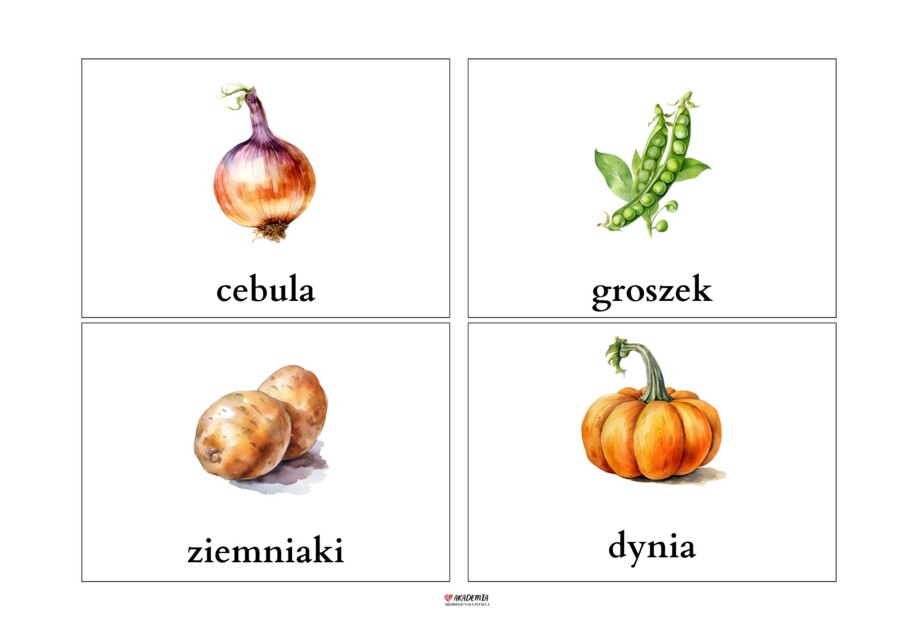 KARTY EDUKACYJNE WARZYWA I OWOCE + UKŁADANKA I MEMORY