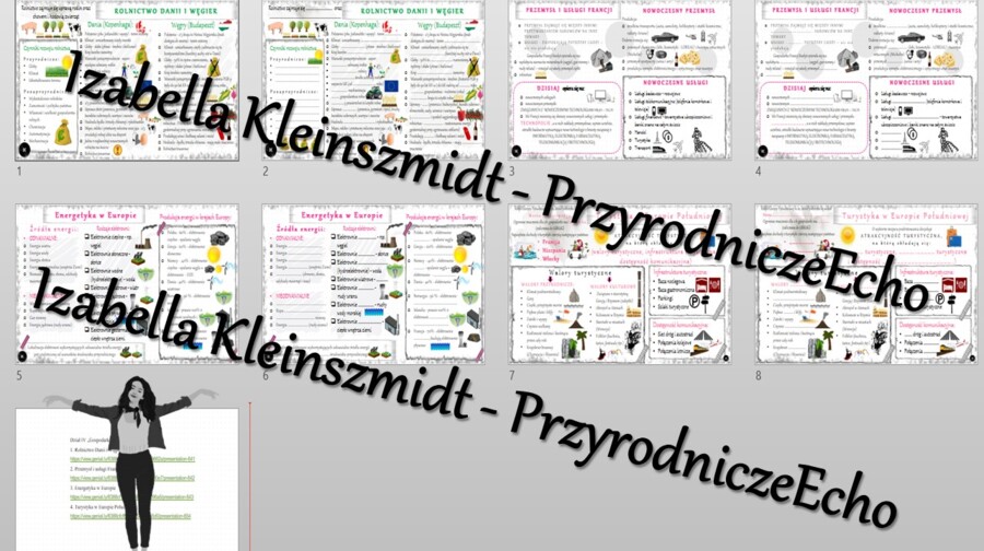 Zestaw sketchnotek i kart pracy + gratisowe linki do prezentacji multimedialnych niekomercyjnych wykonanych w genial.ly do indywidualnego pobrania i użycia do celów niekomercyjnych. Geografia 6, „Gospodarka Europy”