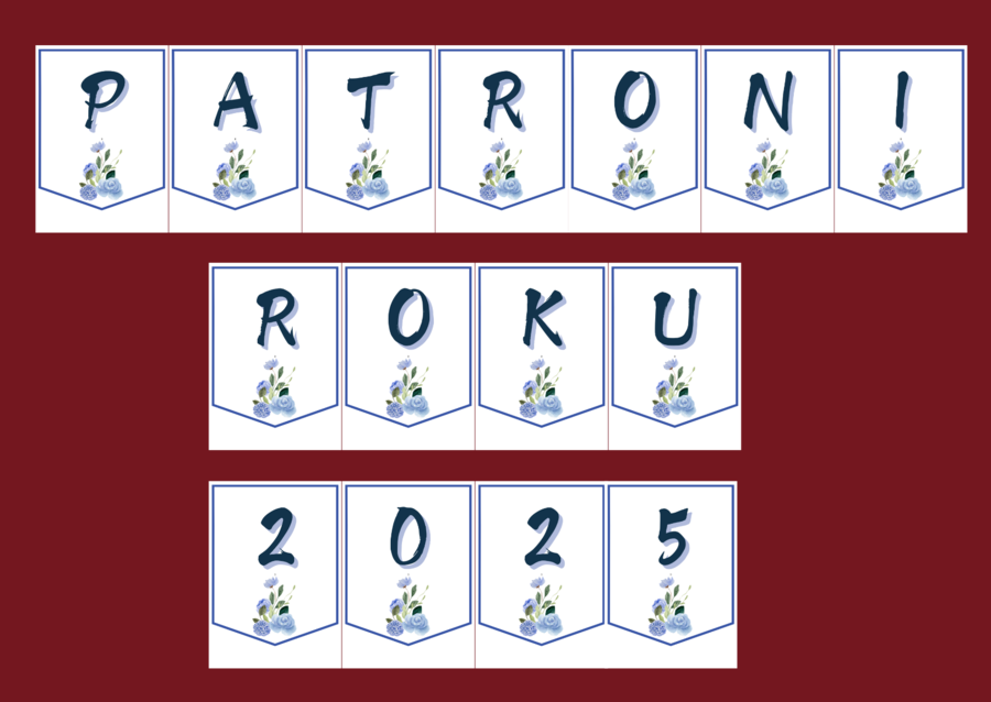 PATRONI ROKU 2025 – girlanda – biblioteka – język polski – wersja 2