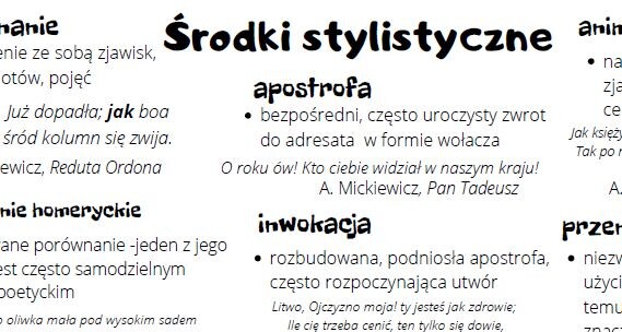 Środki stylistyczne w pigułce