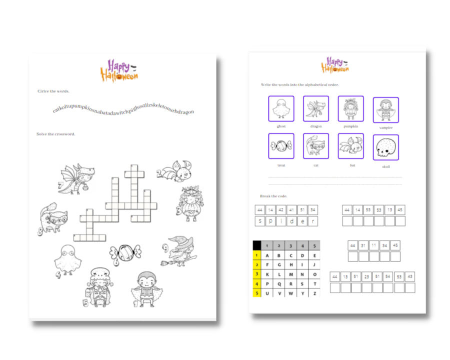 Halloween Karty Pracy Słownictwo + Konstrukcja It is/ It isn't