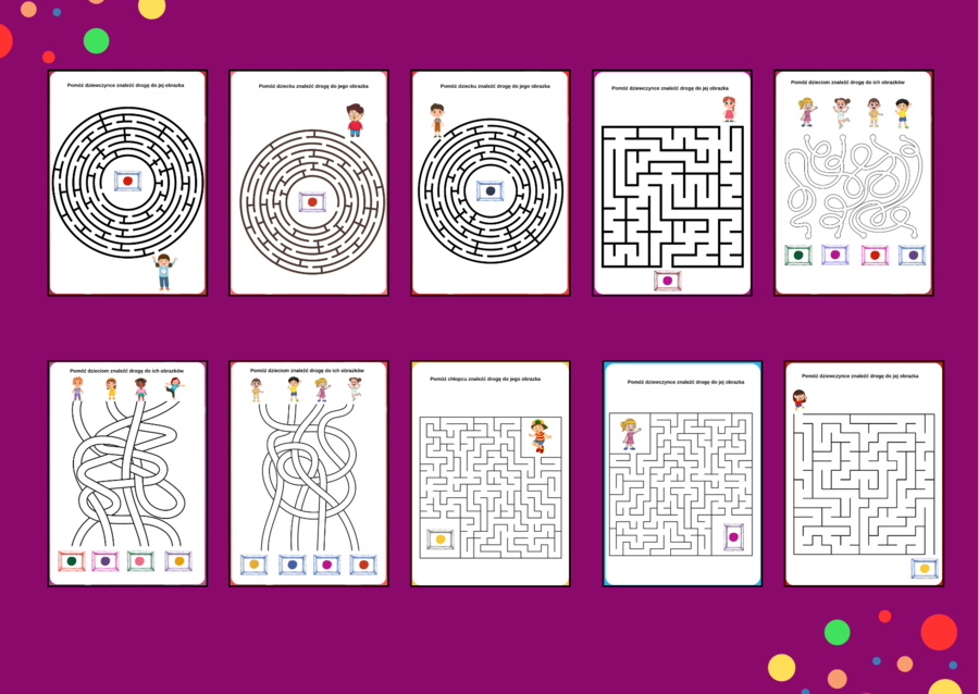DZIEŃ KROPKI – labirynty – 10 wersji