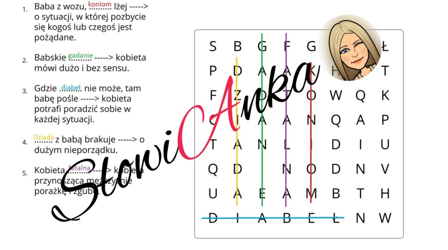 Polonistyczne stacje zadaniowe DZIEŃ KOBIET - powtórka przed E8