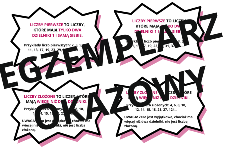 Liczby pierwsze i liczby złożone - notatka