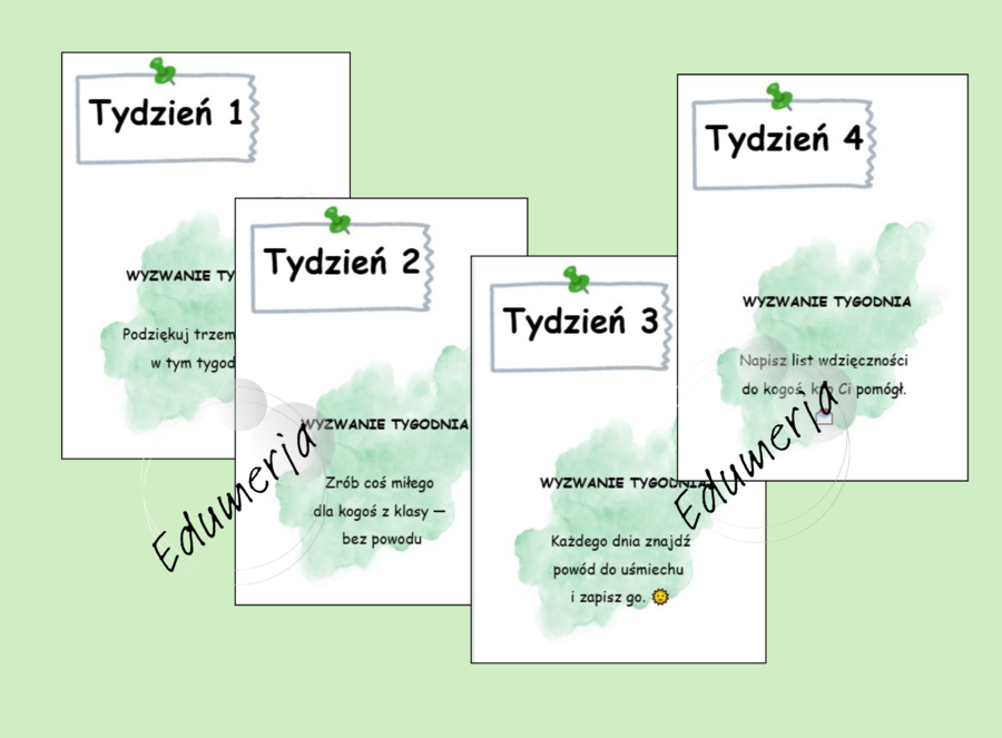 „Dziennik wdzięczności dla uczniów 7-8” – 28 dni uważności, refleksji i radości z codzienności. klasy7-8