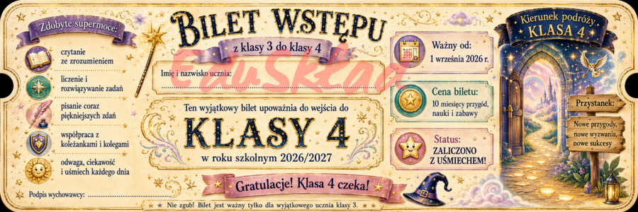 🎟️ Bilety wstępu do następnej klasy