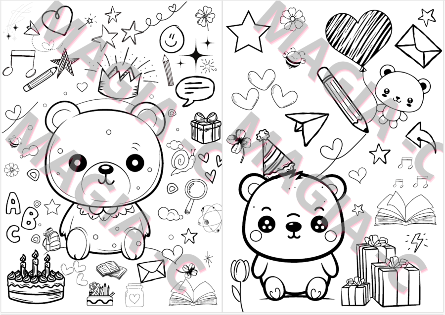 Dzień pluszowego misia - kolorowanki