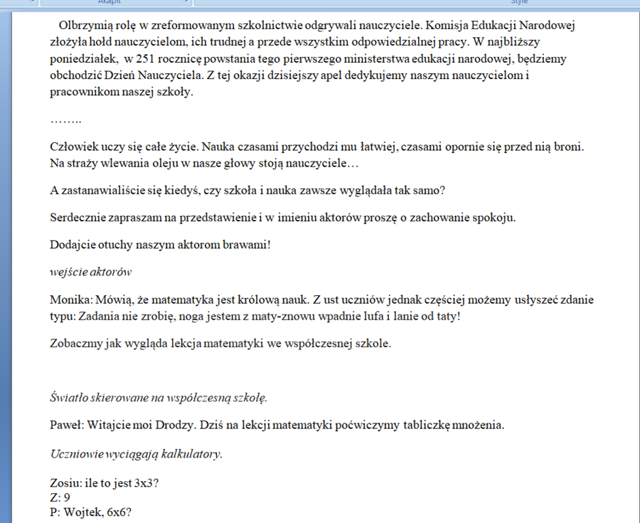 Scenariusz na DEN na wesoło