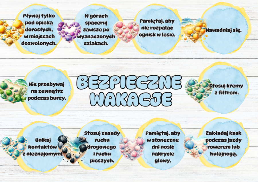 GAZETKA "BEZPIECZNE WAKACJE"