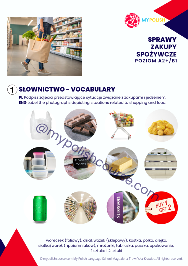 Praktyczny polski - zakupy spożywcze (poziom A2+/B1)