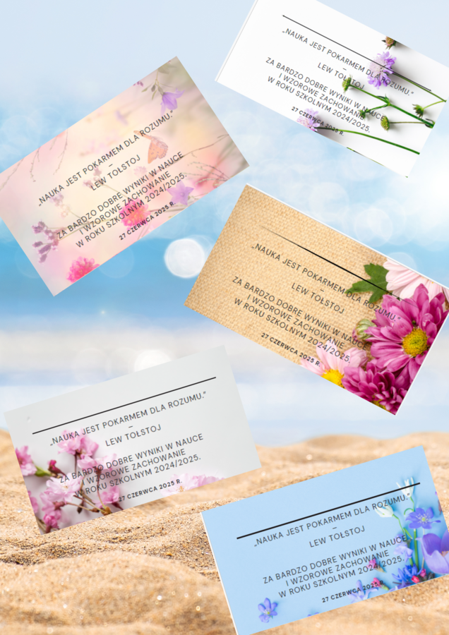 Wklejki do książek - zakończenie roku szkolnego - ZESTAW 10 sztuk