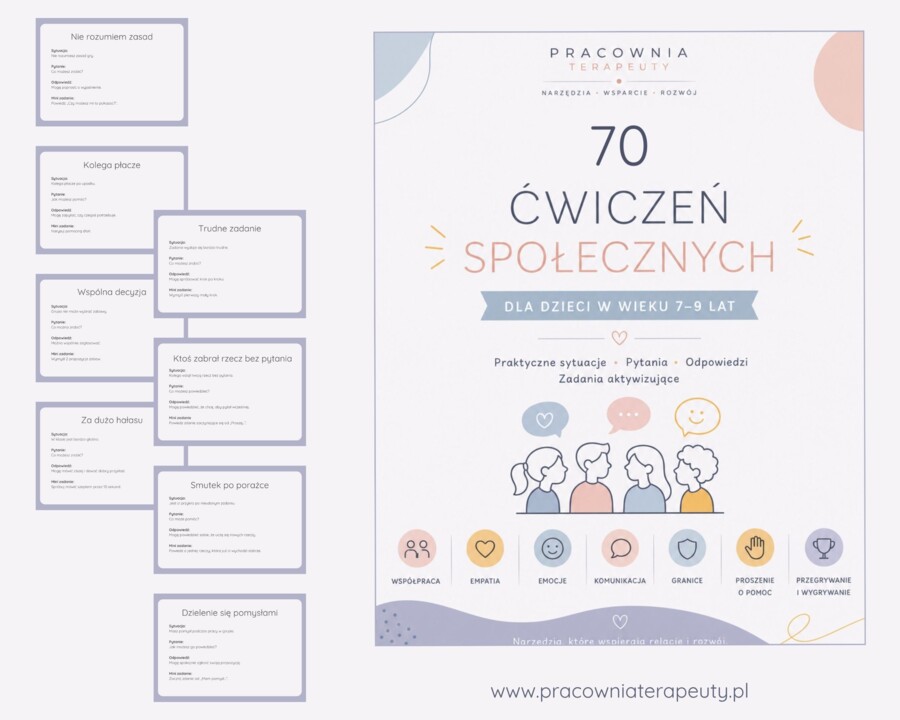 Fiszki - ćwiczenia społeczne dla dzieci 7–9 lat