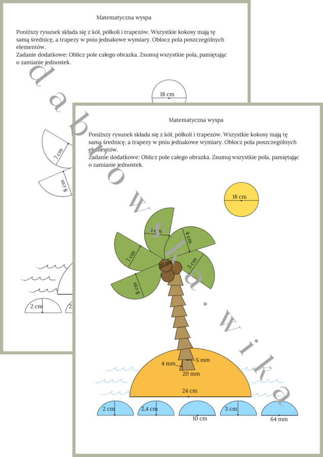 Matematyczna wyspa – koła i półkola