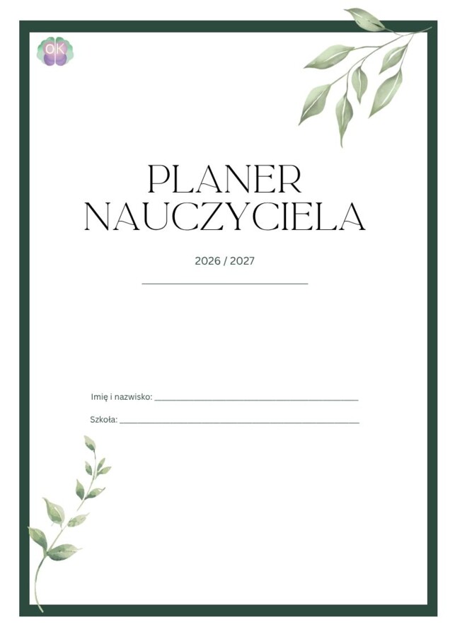 Kompleksowy Planer Nauczyciela i Wychowawcy 2026/2027 (37 stron)