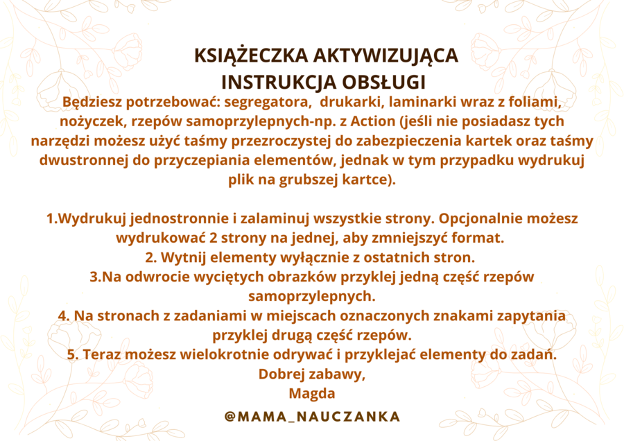 Jesienna książeczka aktywności (BUSY BOOK)