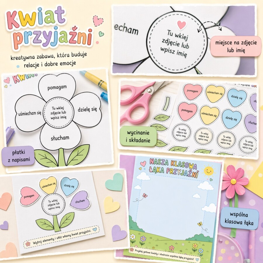 Kwiat przyjaźni - praca plastyczna