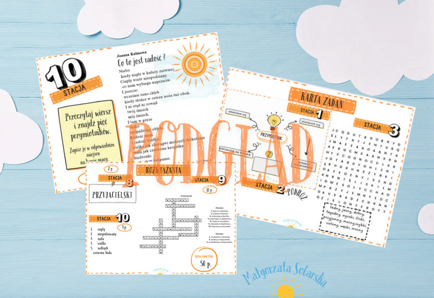 Przymiotnik- stacje zadaniowe