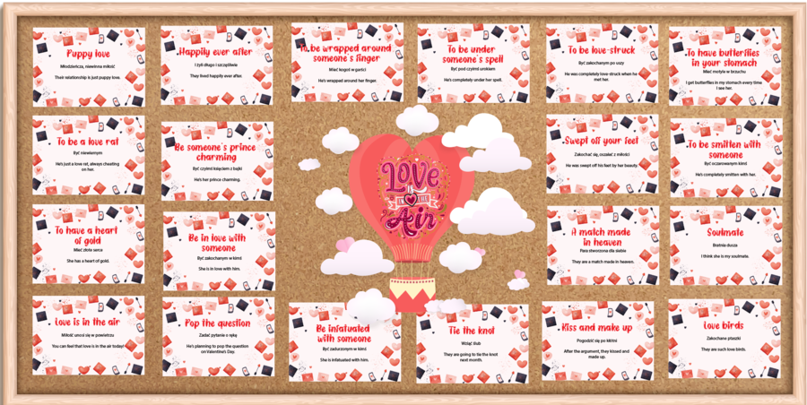Love is in the air - Gazetka anglojęzyczna na Walentynki (St Valentine's Day). Miłosne idiomy