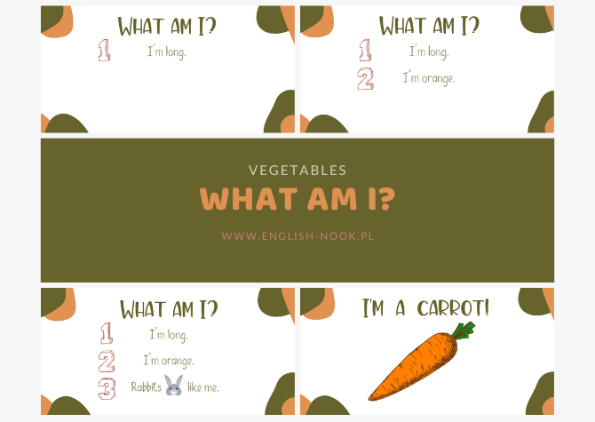 What am I? - vegetables. CLIL. Quiz.