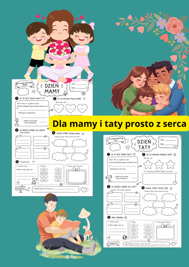 DZIEŃ MAMY I TATY- 2 karty prosto od serca