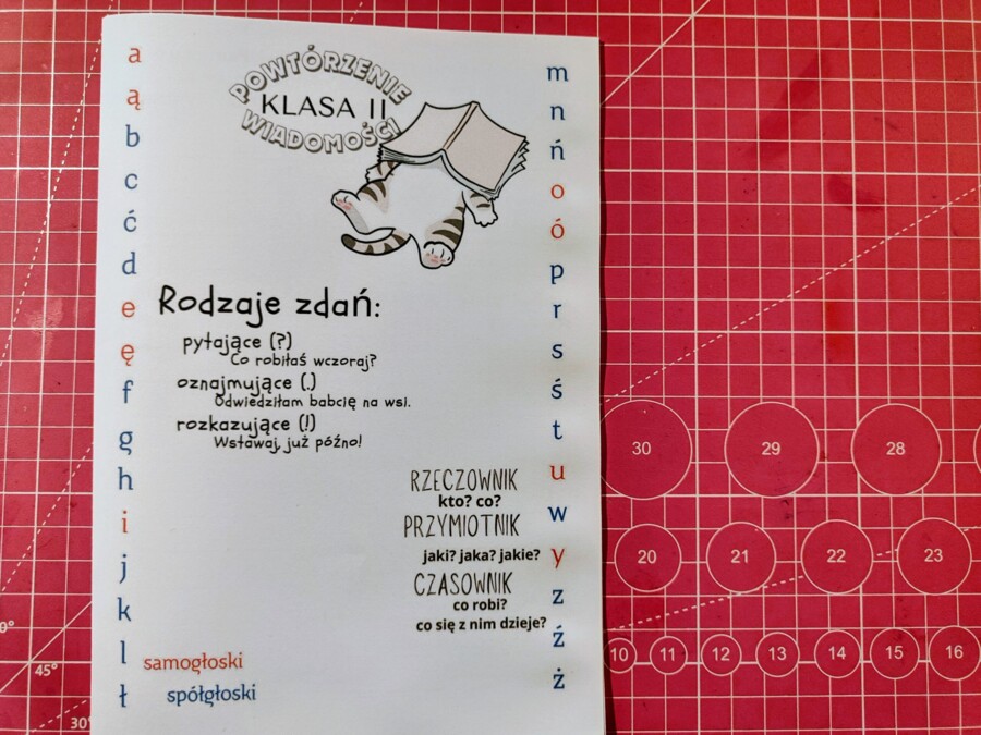 Powtórka materiału z klasy II - idealna na początek klasy III. Edukacja polonistyczna.