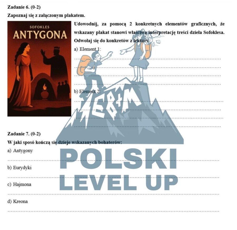 Kartkówka_Antygona_Polski Level Up