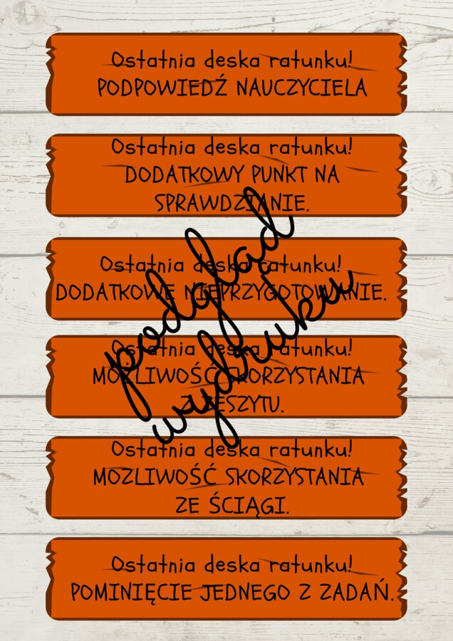 Ostatnia deska ratunku - prezent dla uczniów.