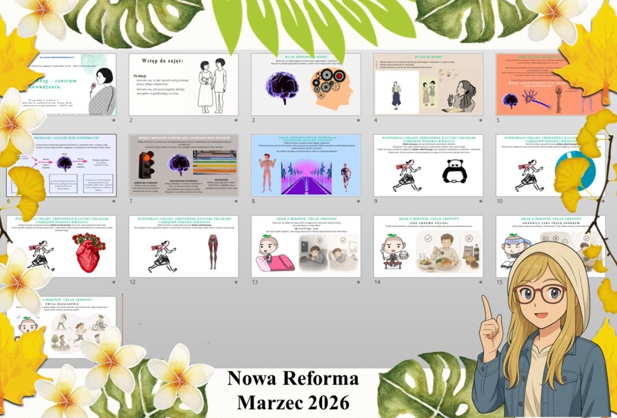 Prezentacja multimedialna w genial.ly do edycji „Mózg - centrum dowodzenia” wykonana na podstawie podręcznika „Przyroda” Nowa Era. Przyroda 4. Dział „Jak działa moje ciało?”.