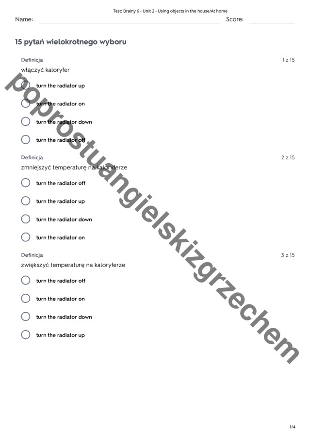Brainy 6 - Unit 2 - testy