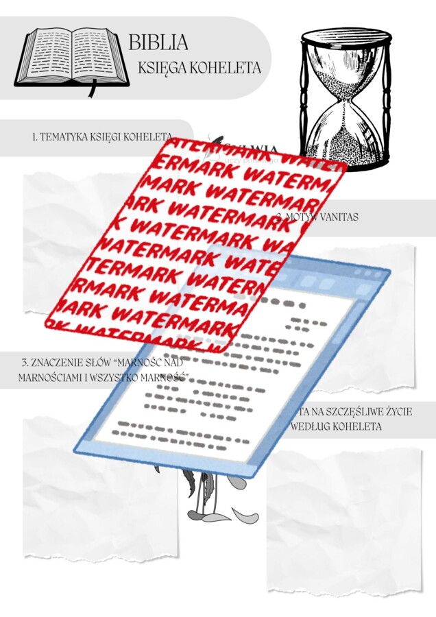 📒 Notatnik maturalny - Biblia (wprowadzenie, Księga Rodzaju, Księga Hioba, Księga Psalmów, Księga Koheleta, Apokalipsa św. Jana)