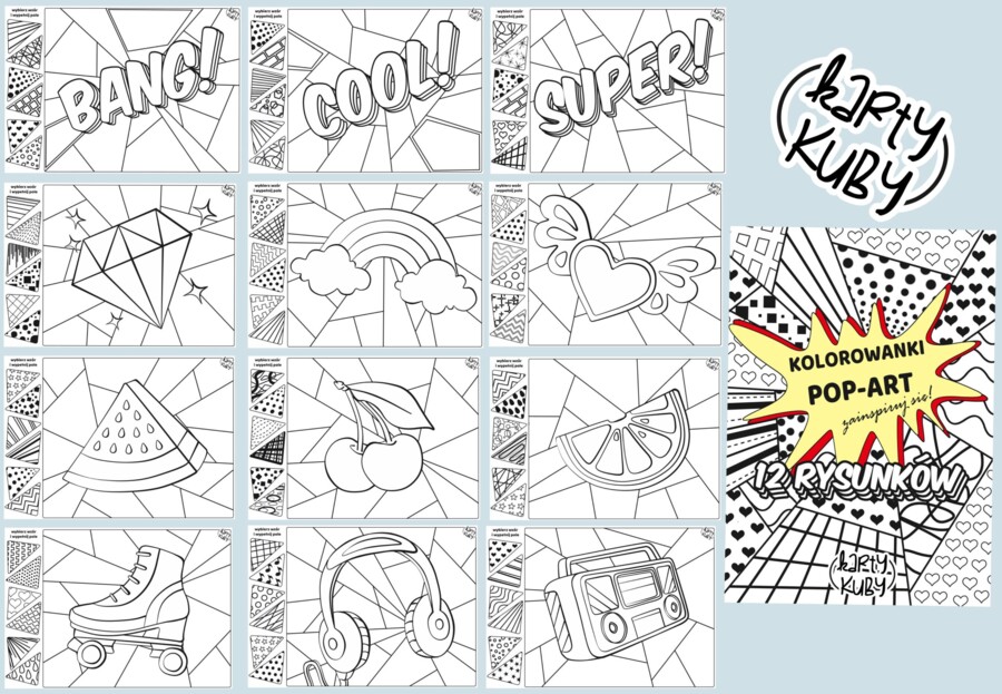 Kolorowanki POP-ART zainspiruj się!