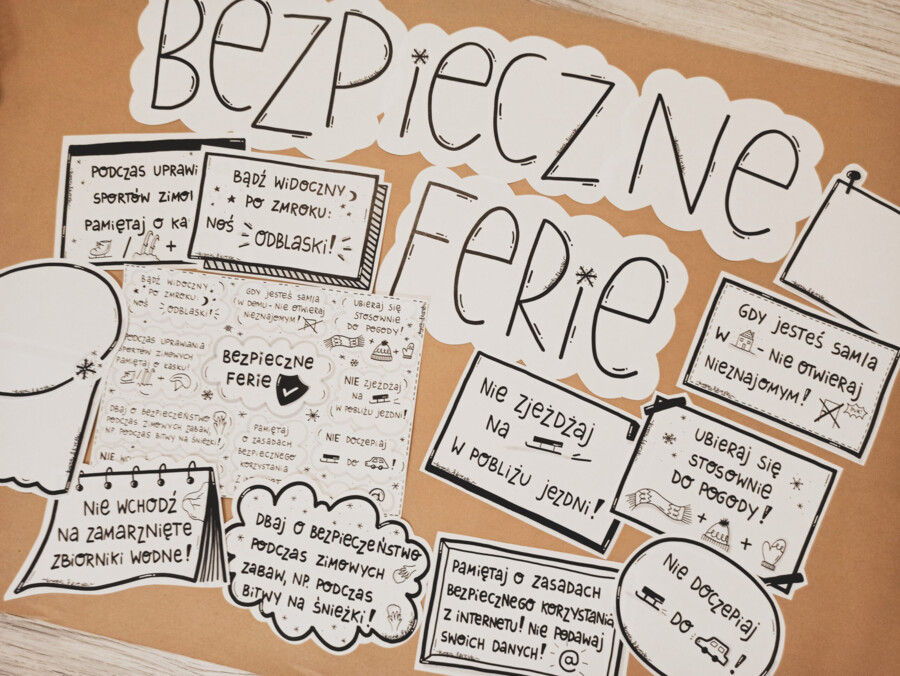 GAZETKA - "BEZPIECZNE FERIE"