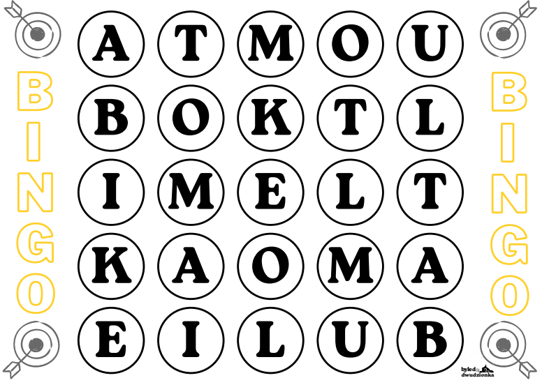 BINGO! - Litery i cyfry