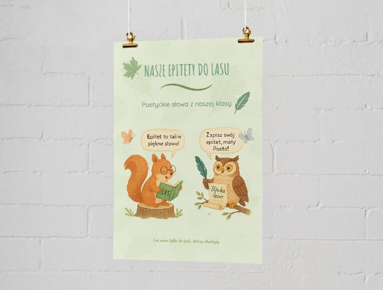 Plakat klasowy – „Nasze epitety do lasu”