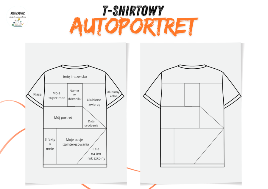 T-shirtowy autoportret - karta pracy