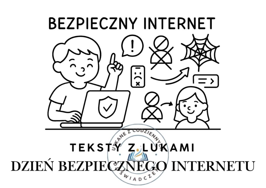 TEKSTY Z LUKAMI – BEZPIECZNY INTERNET (KLASY I–III oraz IV–V)