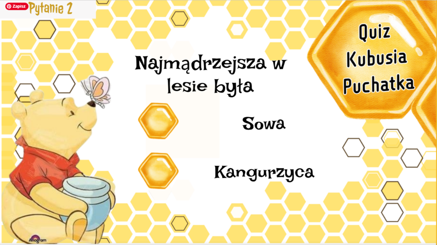 Quiz Kubusia Puchatka