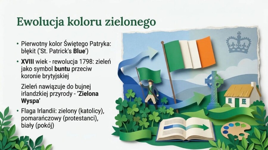 Dzień Świętego Patryka - Irlandia, symbole i tradycje (gazetka szkolna / prezentacja, 19 plansz)