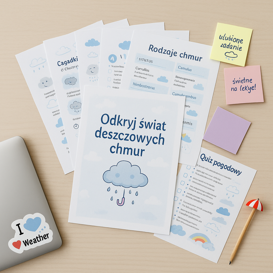 Karta pracy: „Odkryj świat deszczowych chmur”